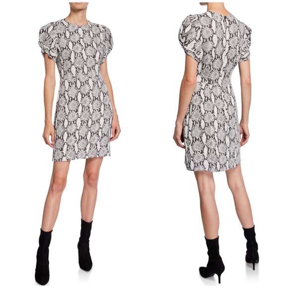 A.L.C. Snakeskin Print Short Sleeve Dress - Picture 2 of 10